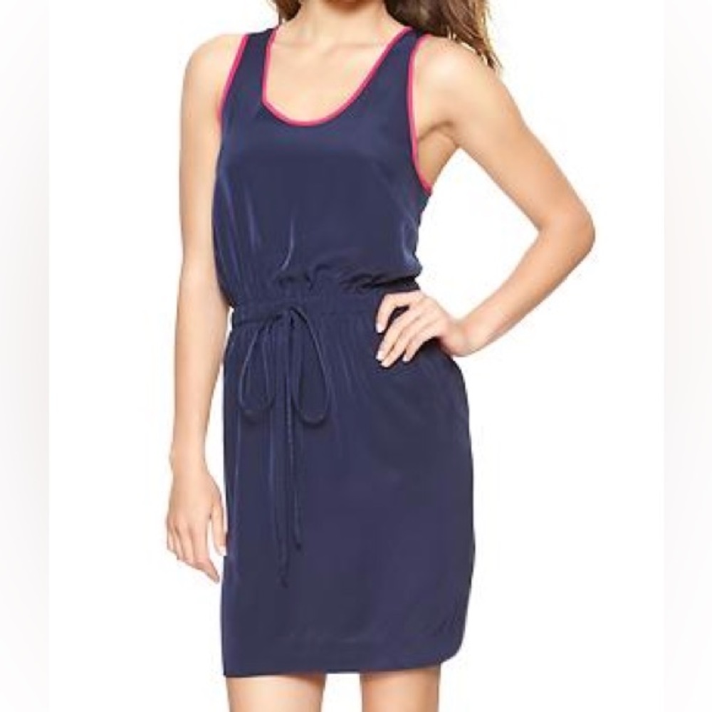 GAP Dark Blue Dress with Pink Edging